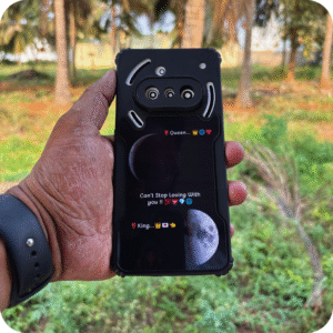 Acrylic Moon Case with 2 Name & 1 Lovely Quote Style #2